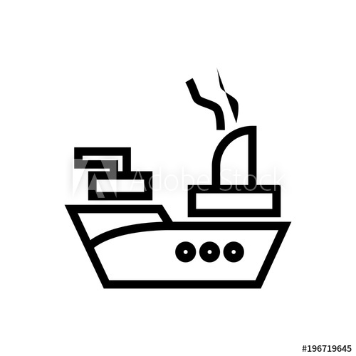 Floating War Vessel Vector Icon, Outlined Military Ship Symbol 500x500 Floating War Vessel Vector Icon, Outlined Military Ship Symbol