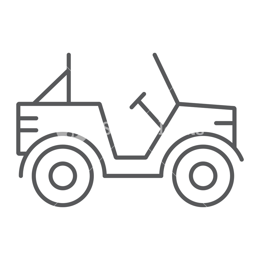 Military Vehicle Thin Line Icon, Transport And Army, Car Sign 1000x1000 Military Vehicle Thin Line Icon, Transport And Army, Car Sign