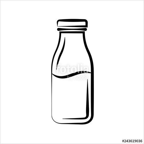 500x500 Milk Bottle Icon Stock Image And Royalty Free Vector