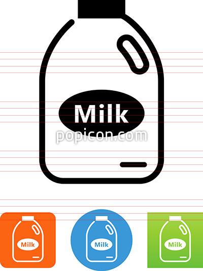 400x534 Plastic Milk Bottle Icon