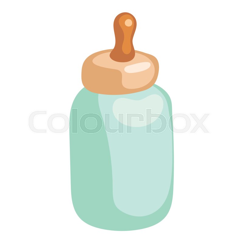 800x800 Baby Milk Bottle Icon Cartoon Stock Vector Colourbox