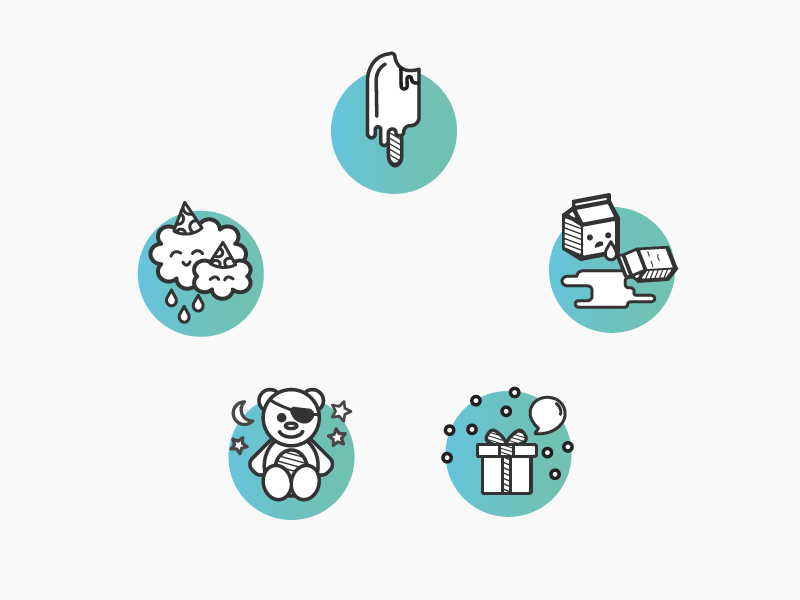 Spilt Milk Icon Set 800x600 Spilt Milk Icon Set