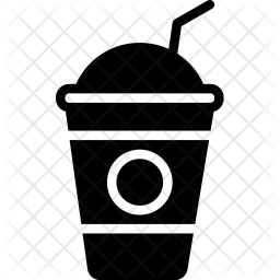 256x256 Milkshake Icon Of Glyph Style