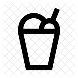 256x256 Milkshake Icon Of Line Style