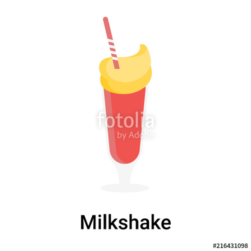 500x500 Milkshake Icon Vector Sign And Symbol Isolated On White Background