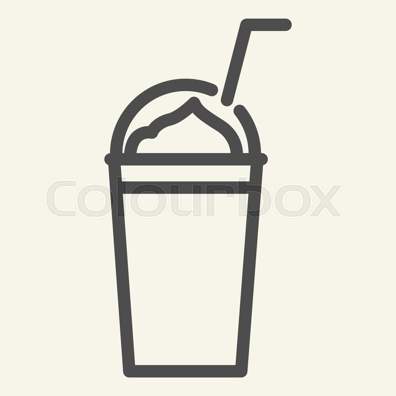 800x800 Milkshake Line Icon Smoothie Vector Stock Vector Colourbox