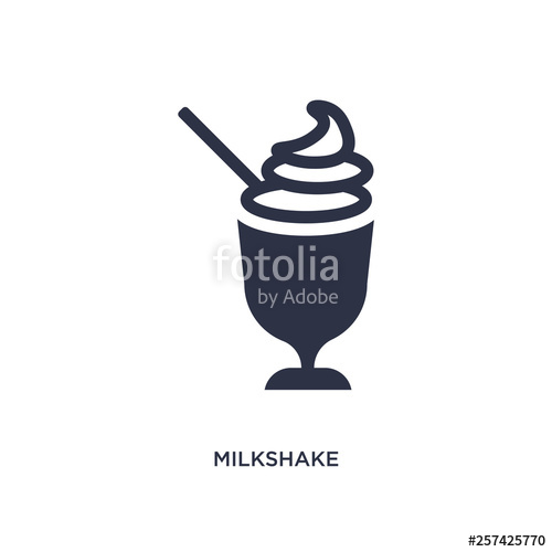 500x500 Milkshake Icon On White Background Simple Element Illustration