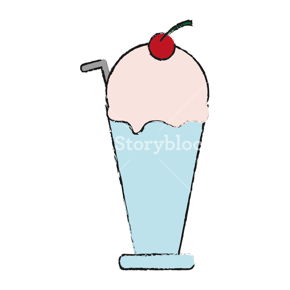 1000x1000 Milkshake Icon Over White Background Vector Illustration Royalty