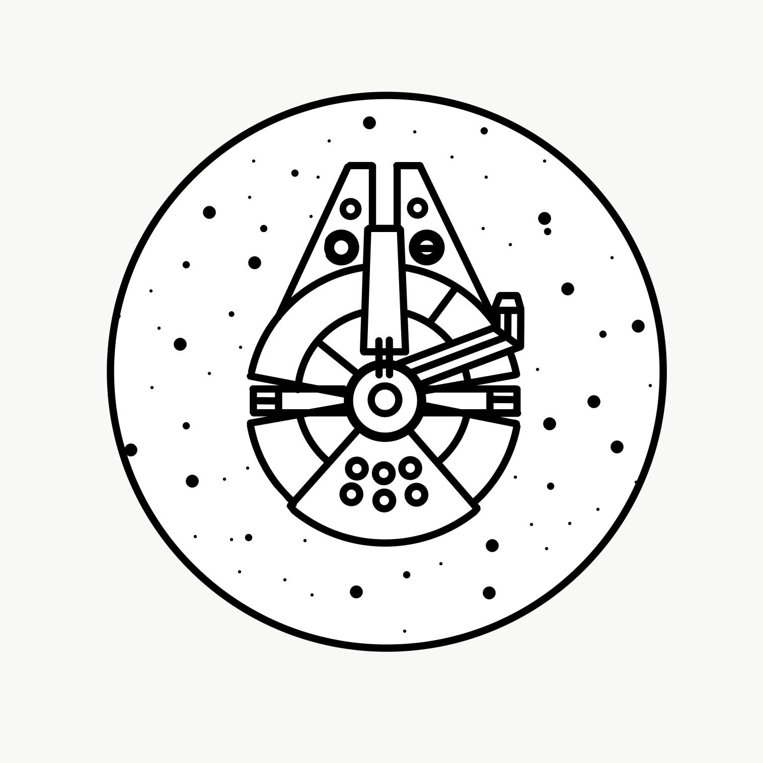 Millennium Falcon Minimalist Art 1516x1516 Millennium Falcon Minimalist Art