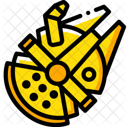 Millennium Falcon Icon Of Colored Outline Style 256x256 Millennium Falcon Icon Of Colored Outline Style