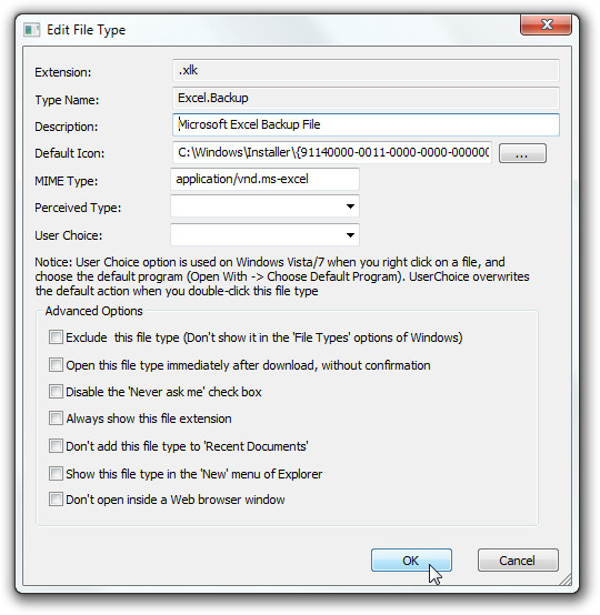 540x554 View, Edit And Manage Windows Types And Extensions