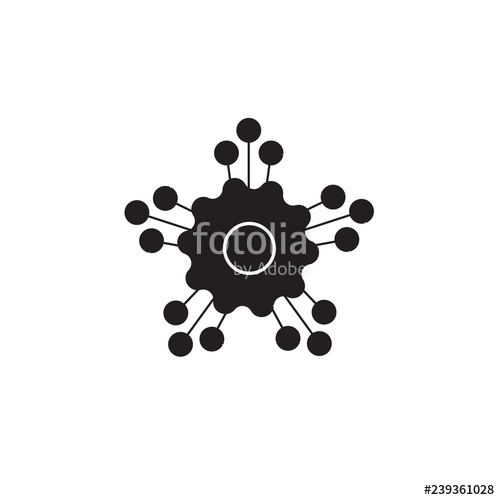 500x500 Mimosa Black Vector Concept Icon Mimosa Flat Illustration, Sign