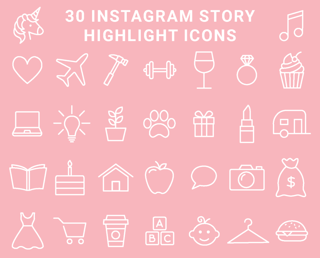 1024x826 Instagram Highlight Icons