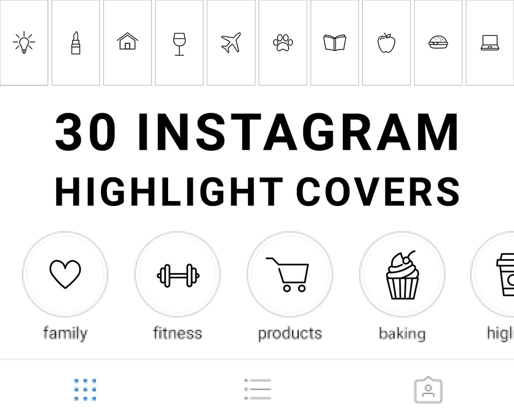 1024x826 Instagram Story Highlight Icons