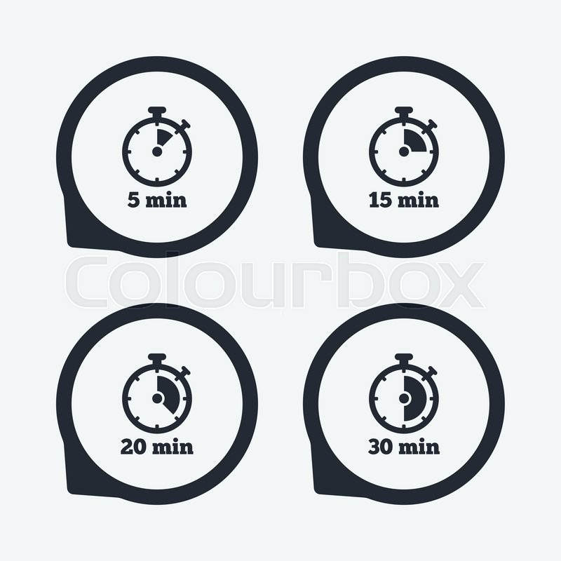 800x800 Timer Icons And Minutes Stock Vector Colourbox