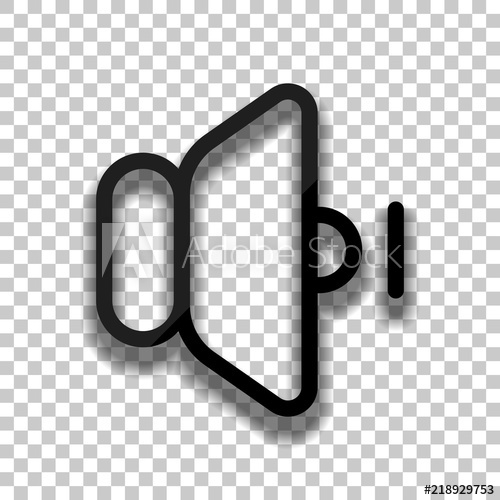 500x500 Volume Mn Black Glass Icon With Soft Shadow On Transparen