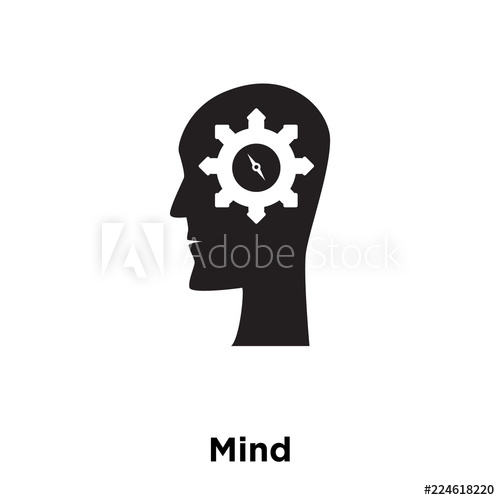 500x500 Mind Icon Vector Isolated On White Background, Logo Concept