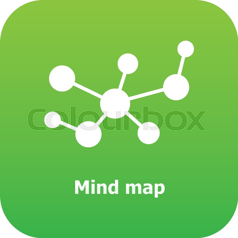 800x800 Mind Map Icon Green Vector Isolated On Stock Vector Colourbox