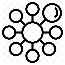 256x256 Mindmap Icon Of Line Style