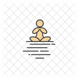 256x256 Mindfulness, Practice, Relax, Meditation Icon Of Colored Outline