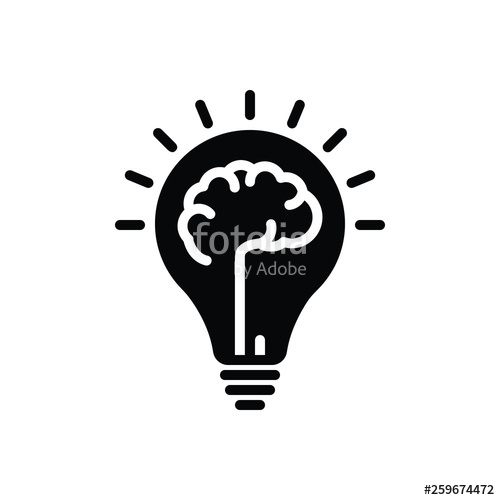 500x500 Black Solid Icon For Mindset Mentality Stock Image And Royalty