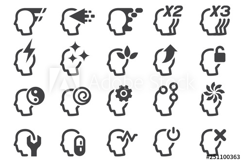 500x334 Energy And Power Of Mindset Icon The Situation Of Thinking