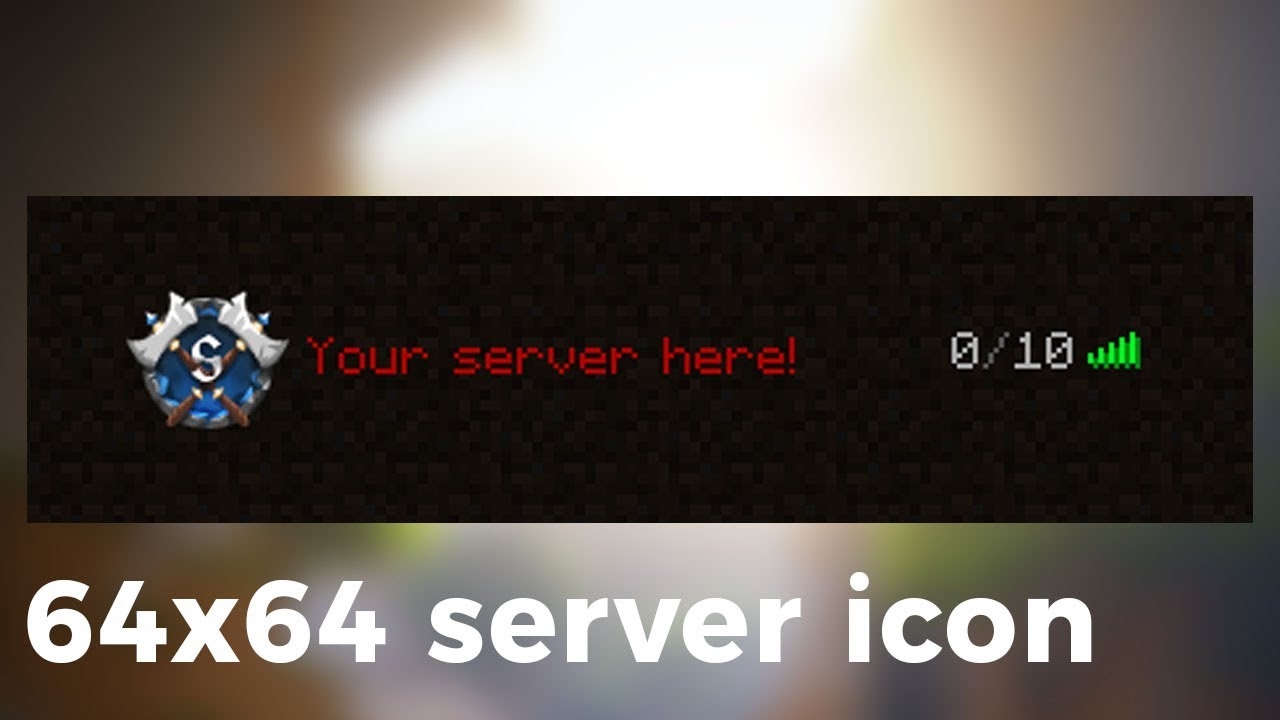 1280x720 Minecraft Server Icon Template