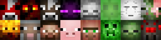 512x128 Minecraft Icons