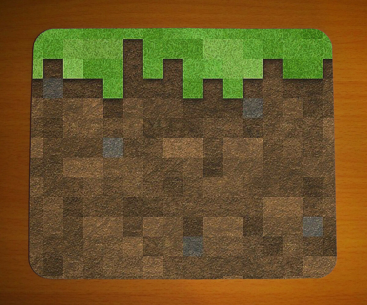 1200x997 Minecraft Dirt Block Icon Mouse Mat Pad Small Computer Pc Game