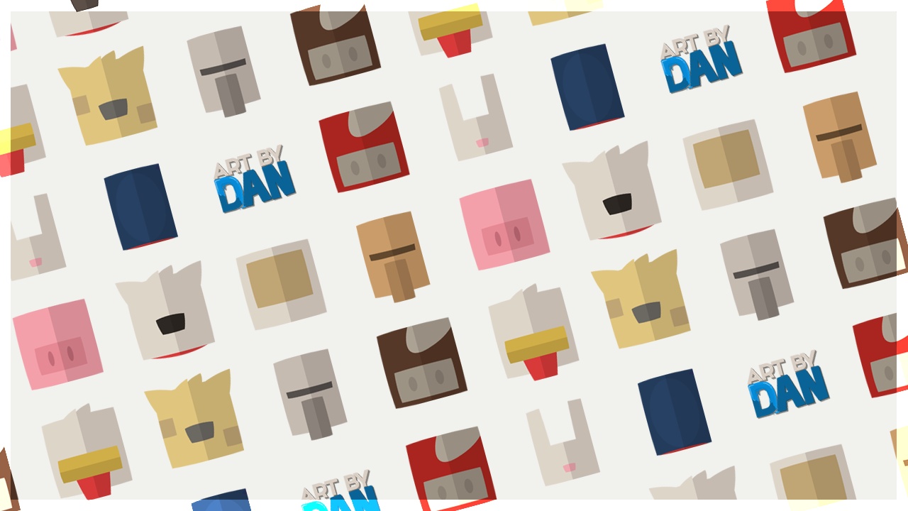 1280x720 Basic Flat Minecraft Mob Icon Pack