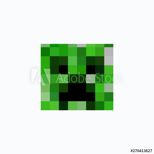 500x500 Minecraft Icon Head Cube Icon Vector Illustration