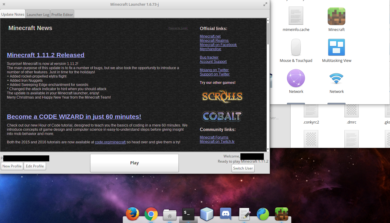 1298x742 Two Icons Showing In Dock For Minecraft Using Custom Desktop