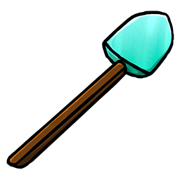 256x256 Diamond Shovel Icon Download Minecraft Icons Iconspedia