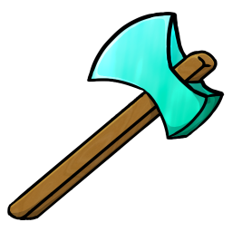 256x256 Diamond Axe Icon Minecraft Iconset