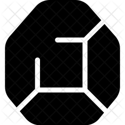 256x256 Diamond Icon Of Glyph Style