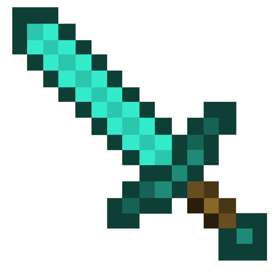 894x894 Minecraft Sword Clipart