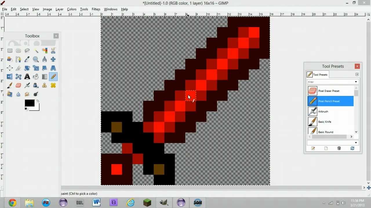 1280x720 How To Make Minecraft Pixel Art With Gimp