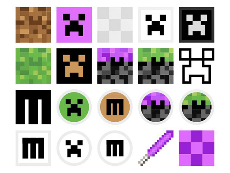 800x600 Minecraft Pixel Art Icons