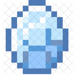 256x256 Minecraft Diamond Icon Of Colored Outline Style