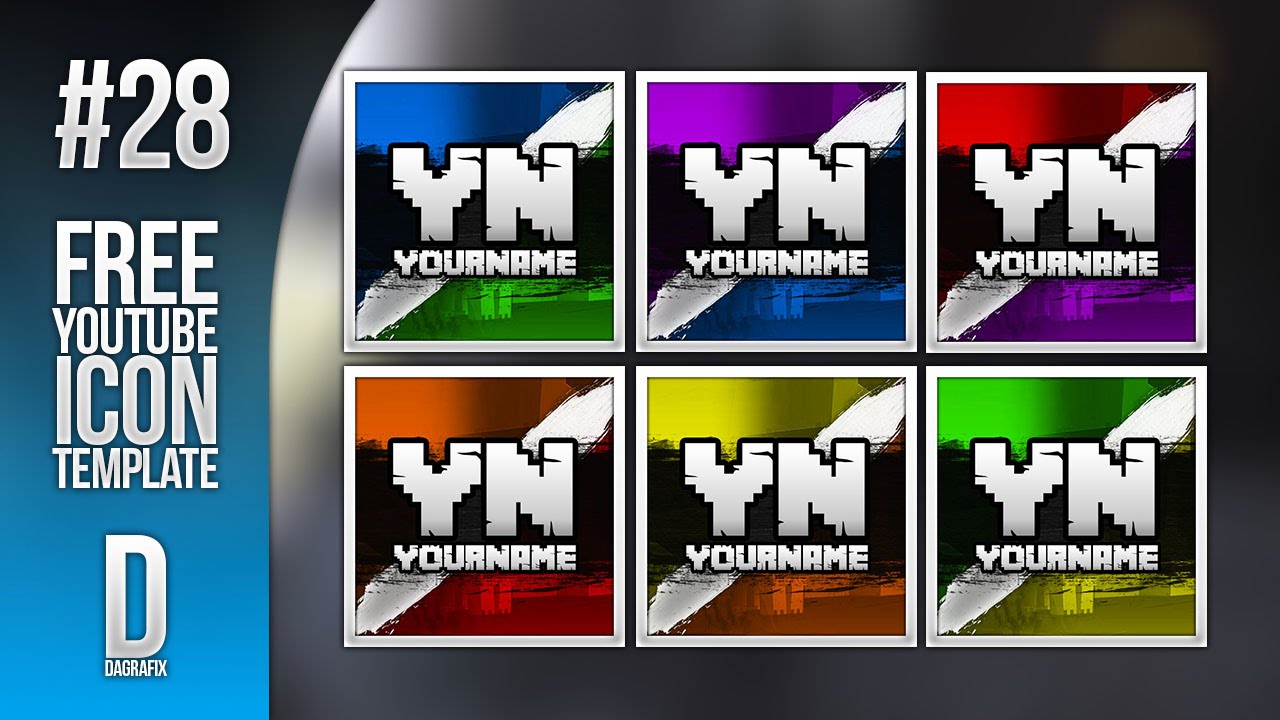 1280x720 Minecraft Youtube Icon Template