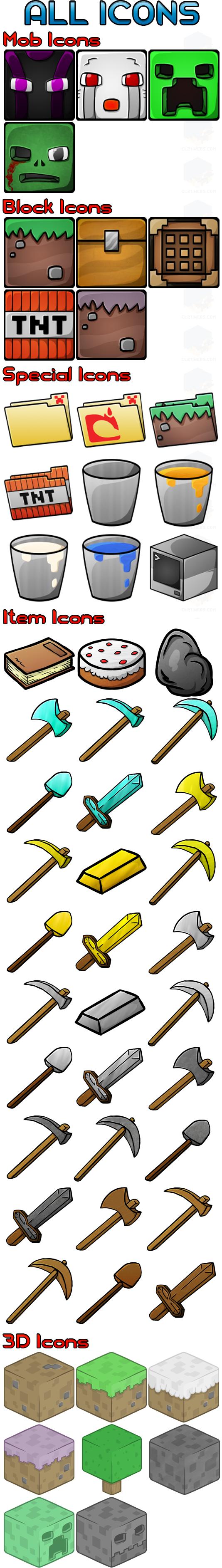 534x3770 Minecraft Icons