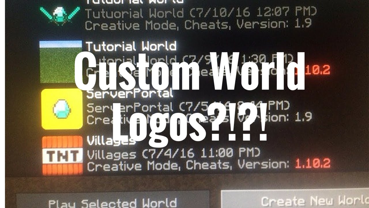 1280x720 Minecraft Tutorial How To Get A Custom World Icon Minecraft Pc