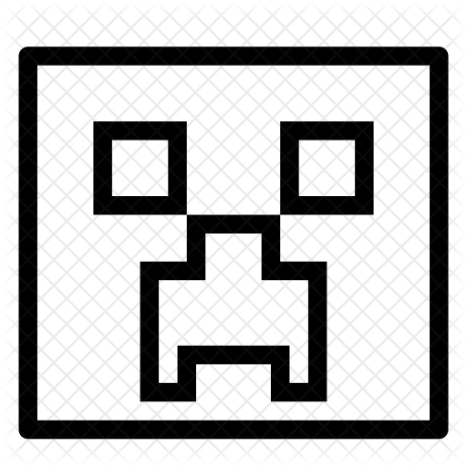 512x512 Minecraft Creeper Icon Of Line Style
