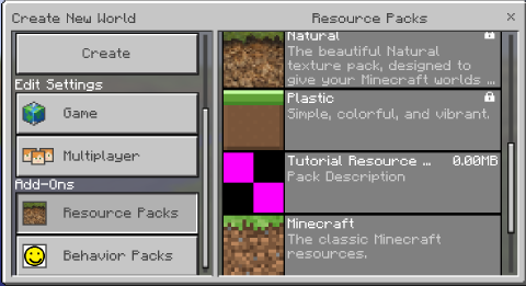 480x261 Tutorialscreating Resource Pack Add Ons Official Minecraft Wiki