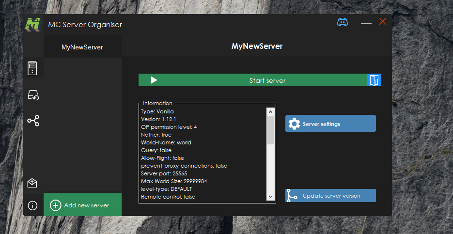 935x483 Tool Mc Server Organiser