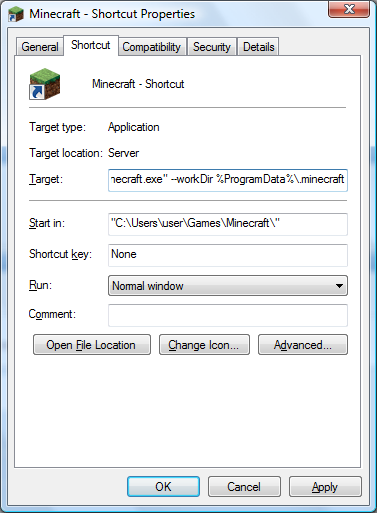 Minecraft Shortcut Ubuntu