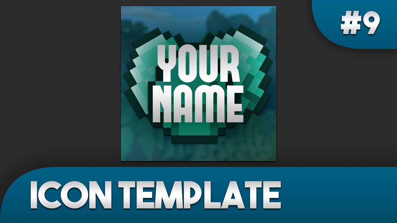 1280x720 Minecraft Youtube Icon Template