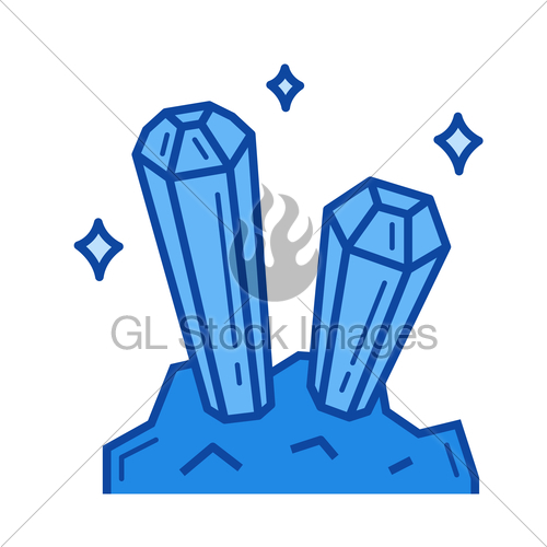 500x500 Mineral Industry Line Icon Gl Stock Images