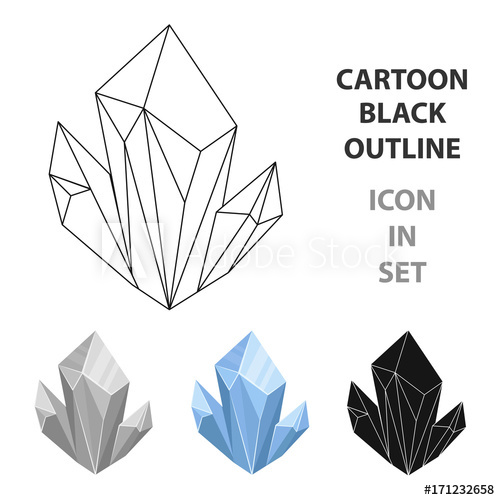 500x500 Blue Natural Mineral Icon In Cartoon Style Isolated On White