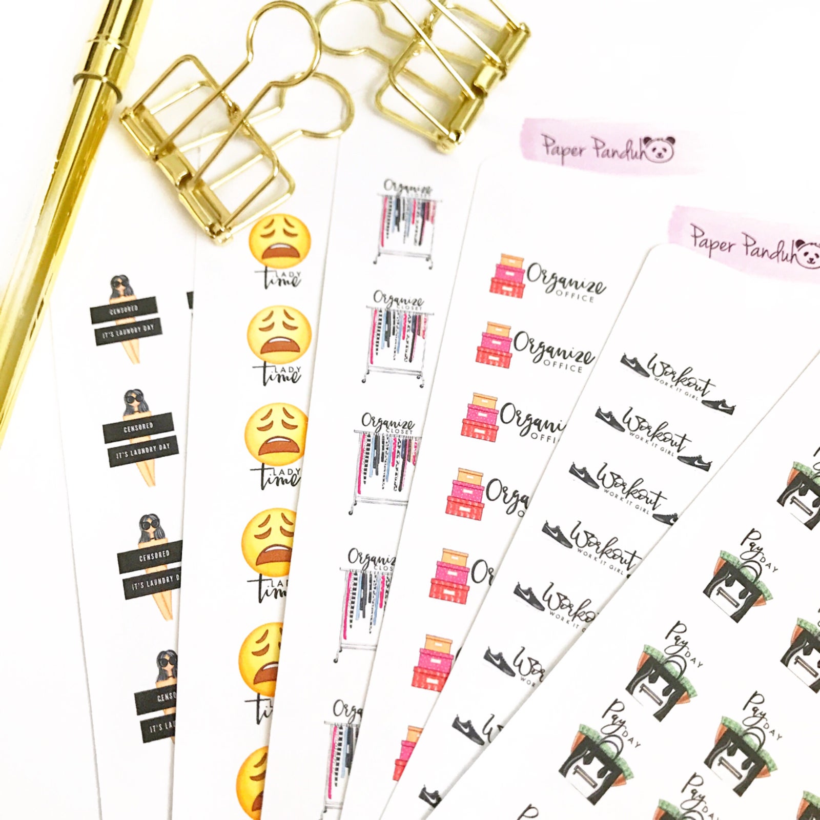 1600x1600 Set Chic Mini Icon Planner Stickers Paperpanduh